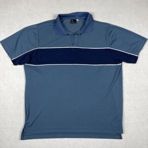 Head Polo Shirt Mens Large Blue Vintage Tennis Golf Squash Pickleball Vacation‎